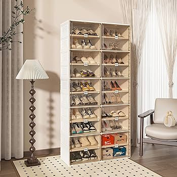 ANTBOX Portable Shoe Rack Organizer for Closet Entryway, Stackable Sneaker Storage Shoe Cabinet w... | Amazon (US)