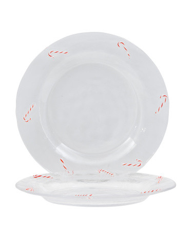 2pk 8in Candy Cane Figural Plates | TJ Maxx