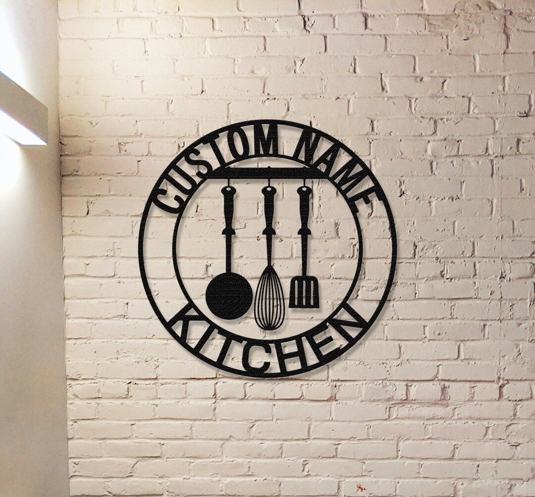 Customized Kitchen Metal Signkitchen Wall Artkitchen Decor - Etsy | Etsy (US)