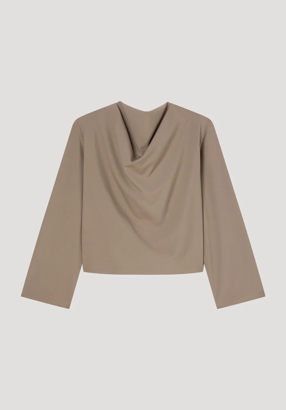 draped wool top | khaki | Rohe