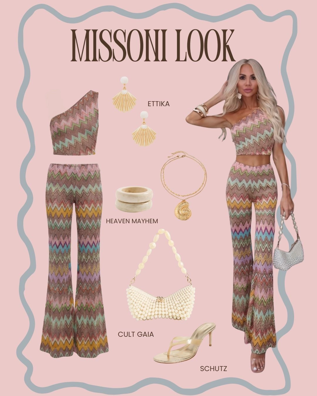 Obsessed with this spring luxe Missoni moment — the perfect zigzag lame set for vacay, resort dinners, and sunny days out. Linking this look and other pieces in this iconic fabric. 