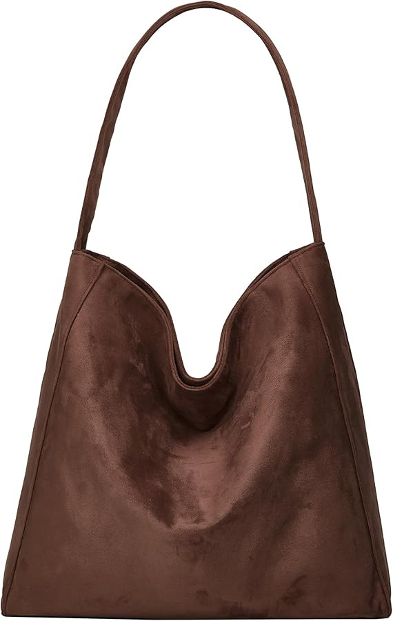 Suede Hobo Bags for Women Vintage Tote Bag for Women Retro Shoulder Bag Hobo Purse Everything Han... | Amazon (US)