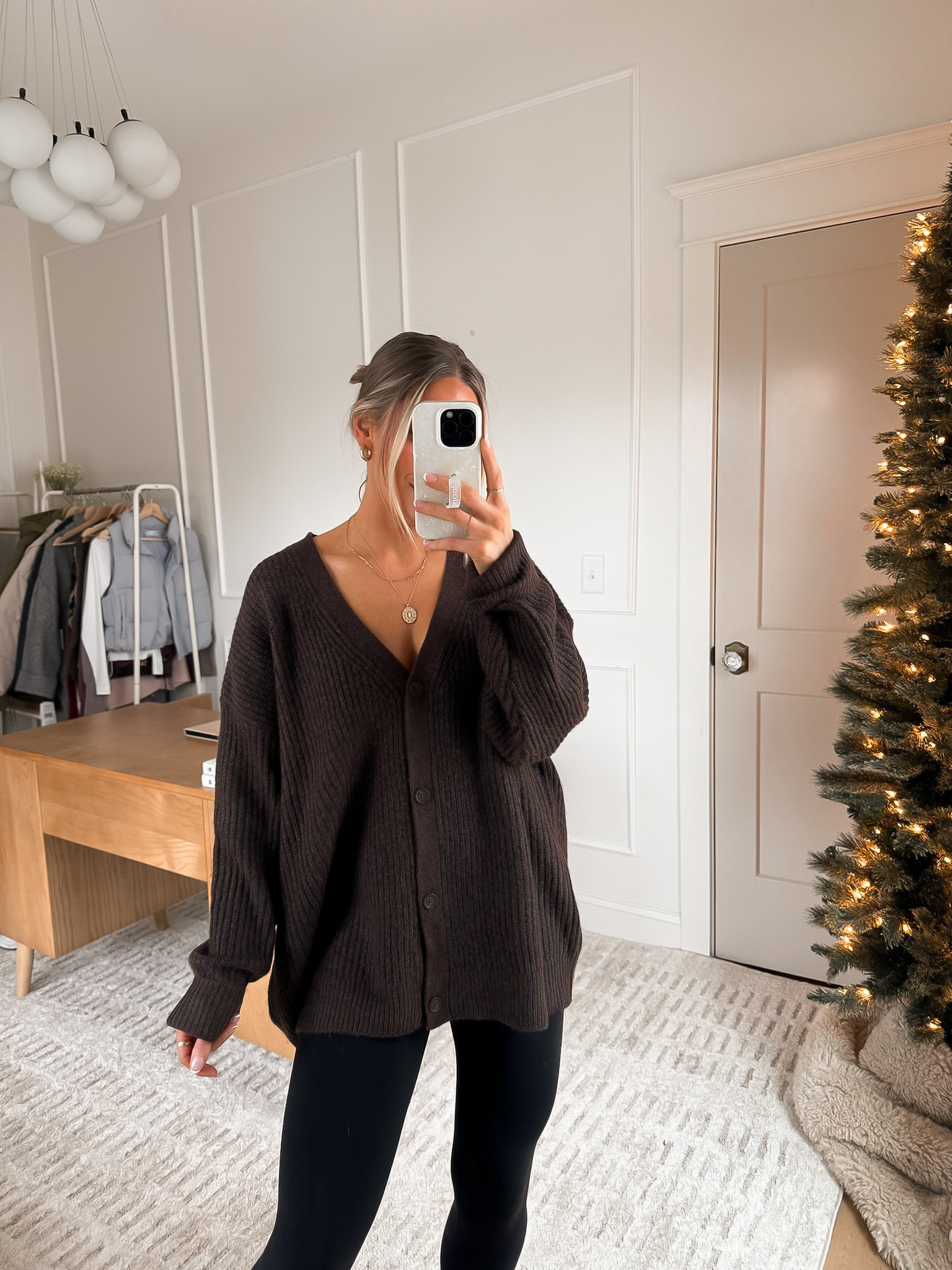 Essential cozy cardigan 👌🏻 love the neckline on this one!! Size up 2x for super oversized fit!! 

#LTKStyleTip #LTKSeasonal #LTKFindsUnder100