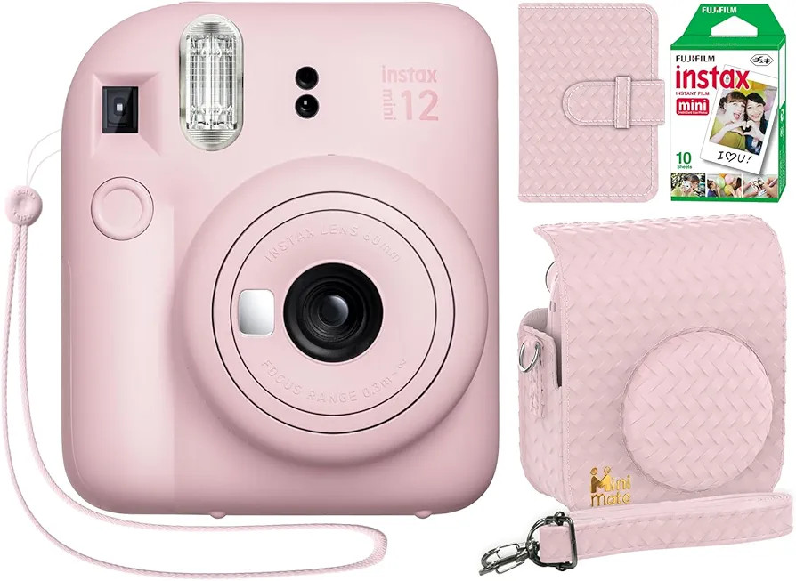 Fujifilm Instax Mini 12 Instant Camera Blossom Pink + Minimate Custom Designed Case + Fuji Instax... | Amazon (US)
