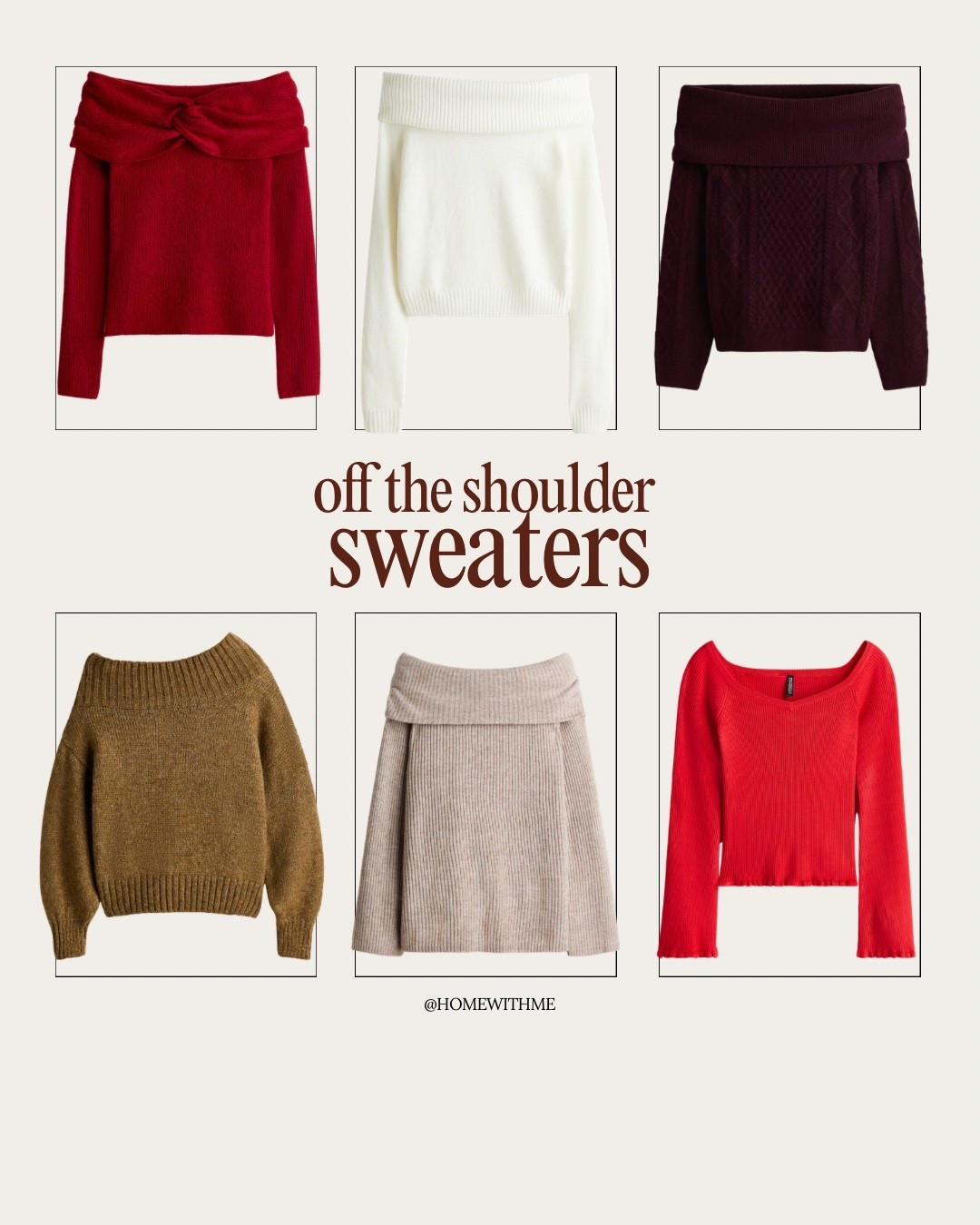 Over the shoulder sweaters for the holiday! 

#LTKHoliday #LTKootd
