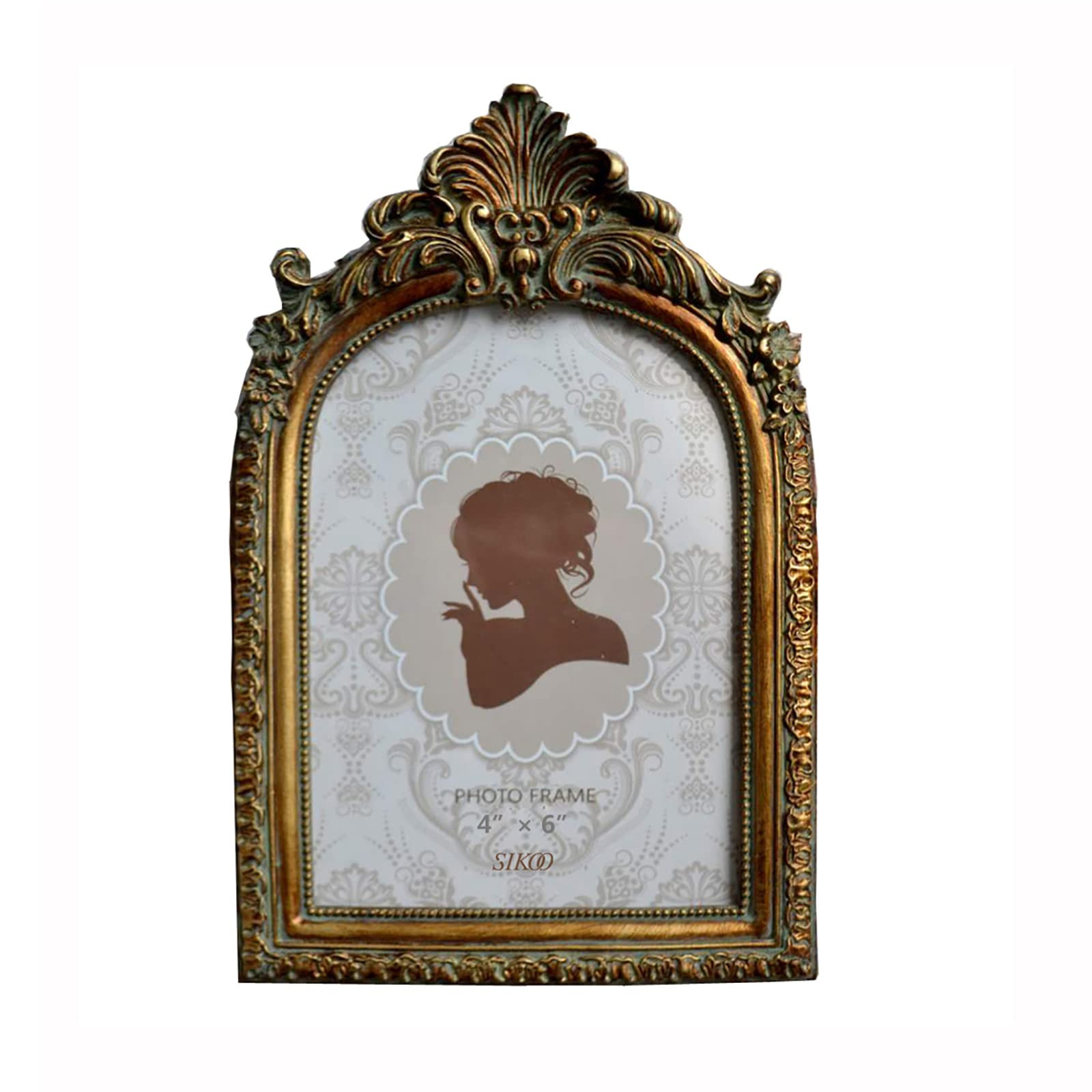 SIKOO Vintage 4x6 Picture Frame Antique OrnateTable Top and Wall Mounting Photo Frame with High D... | Amazon (US)