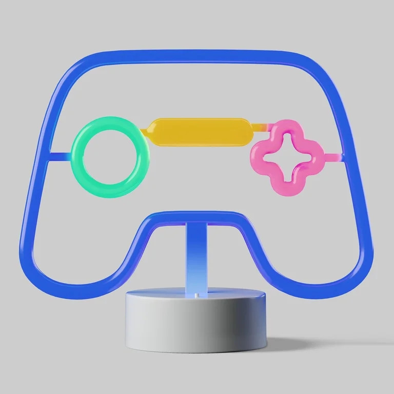 Mainstays Kids Neon-Style Game Controller LED Battery-Operated Lamp | Walmart (US)