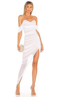 Nookie x REVOLVE Dita Mesh Gown in White from Revolve.com | Revolve Clothing (Global)