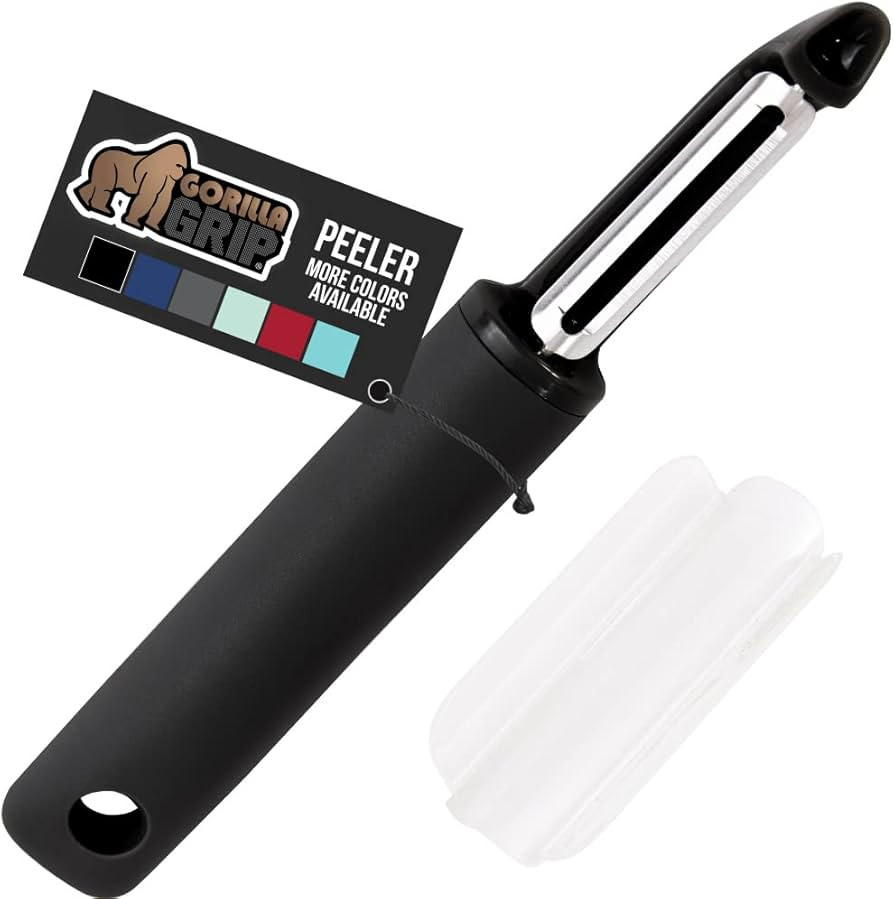 Gorilla Grip Sharp Stainless Steel Swivel Vegetable Peeler, Comfortable Handle, Dishwasher Safe, ... | Amazon (US)