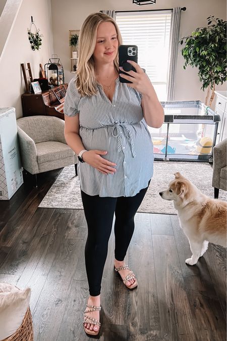 Cute and casual spring outfit maternity outfit with the BEST sandals I own. Comfortable, neutral sandals that work year over year and are on Amazon Prime! If nothing else these sandals are worth a look!

#LTKxTarget #LTKbump #LTKmidsize