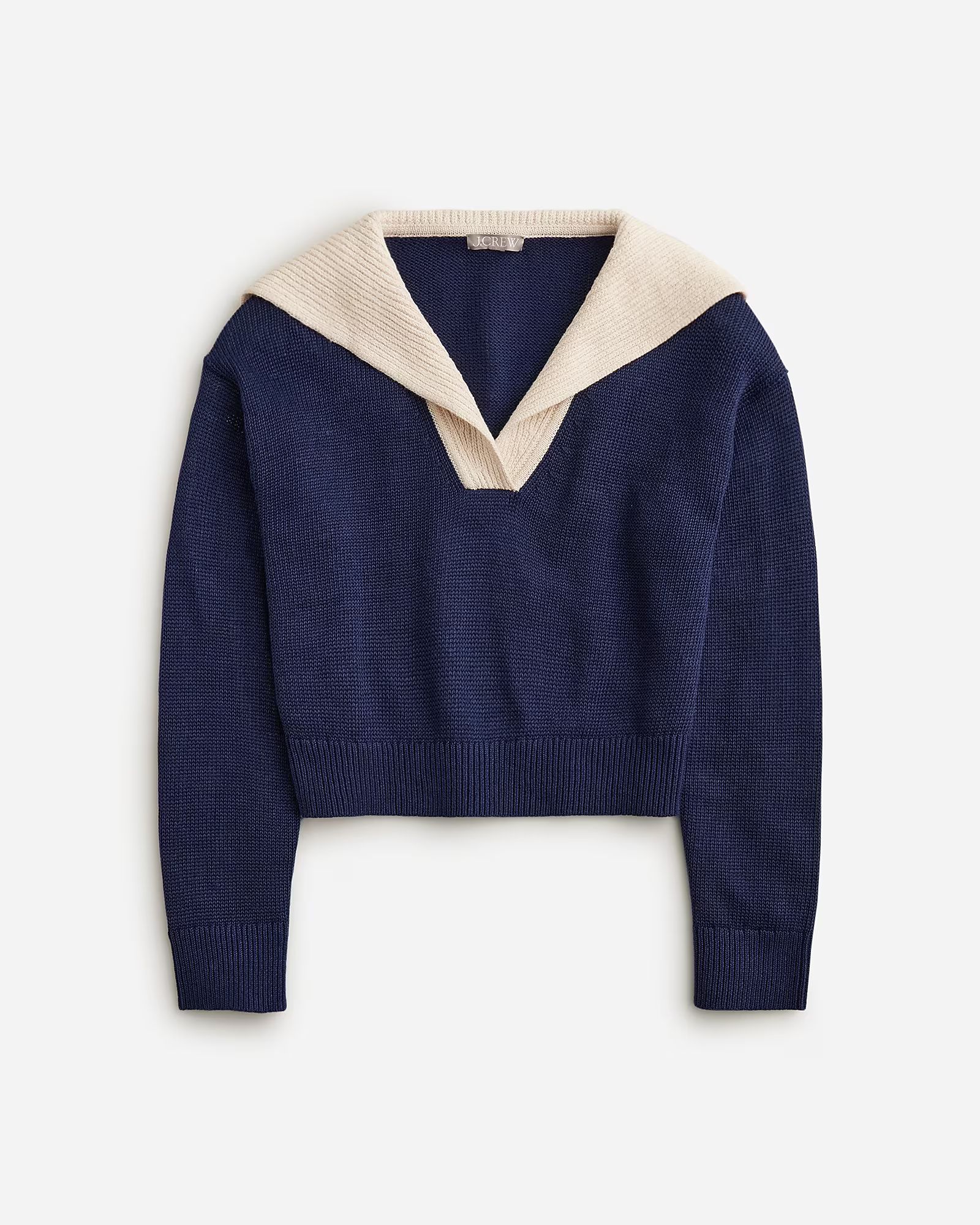 Sailor-collar pullover sweater | J.Crew US