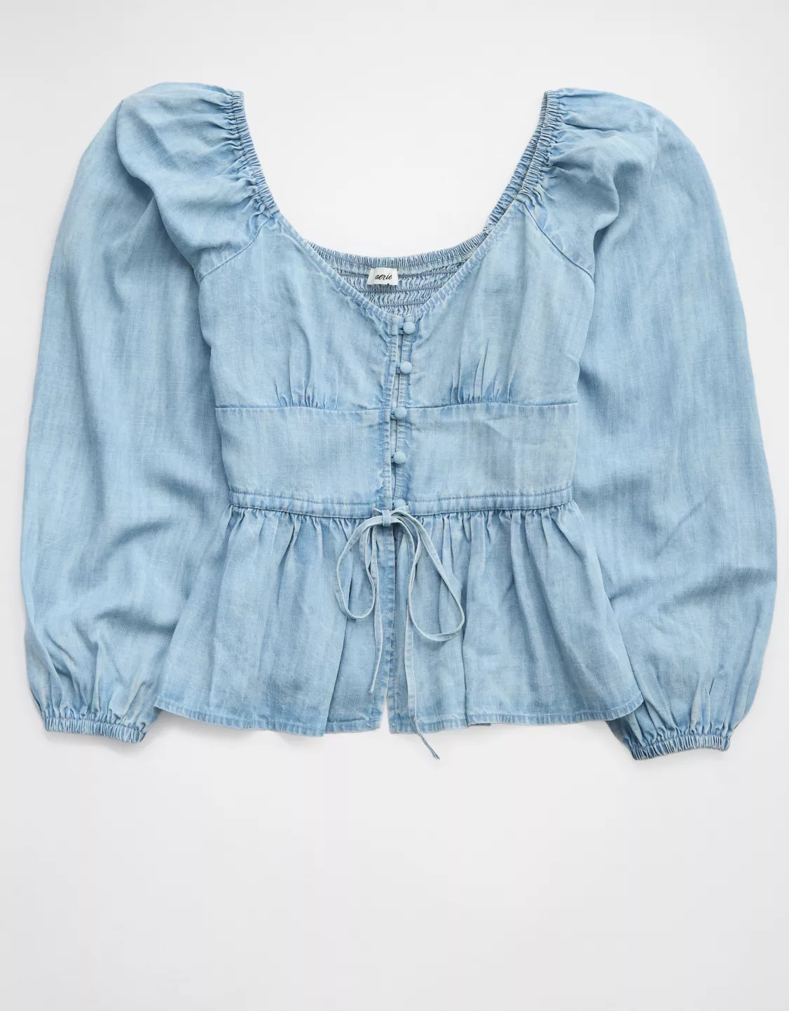 Aerie Long Sleeve Peplum Top | Aerie