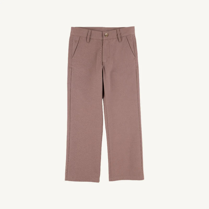 Prep School Pants (Corduroy) - Richmond Red with Osprey Oatmeal Stork | The Beaufort Bonnet Company