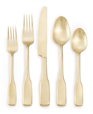 Fiddlehead Champagne 20-Pc. Flatware Set, Service for 4, Created for Macy's | Macys (US)