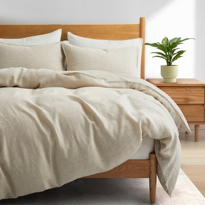 Peace Nest Luxurious Premium Flax Linen Duvet Cover and Pillow Sham Set Moisture-Wicking and Brea... | Target