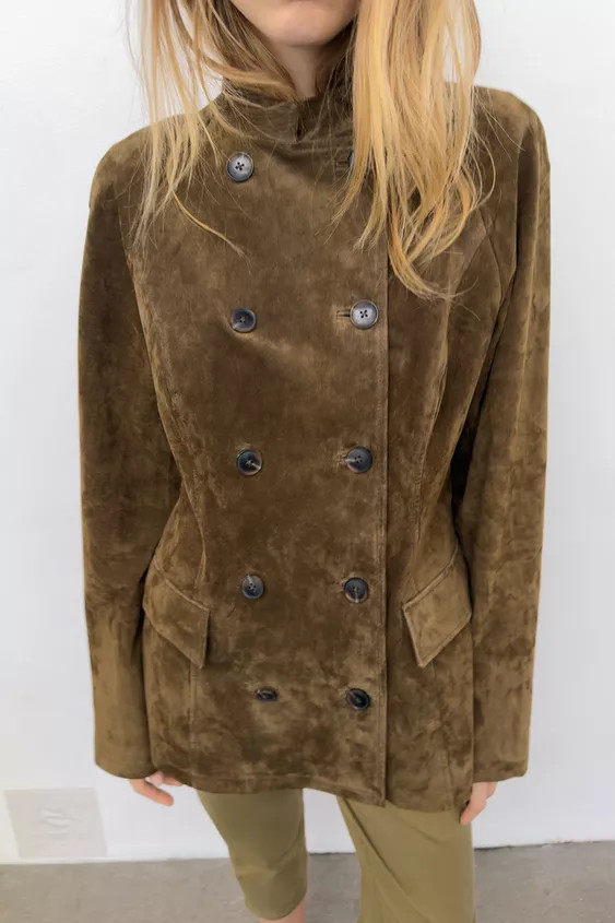FITTED 100% LEATHER SUEDE JACKET | Zara UK