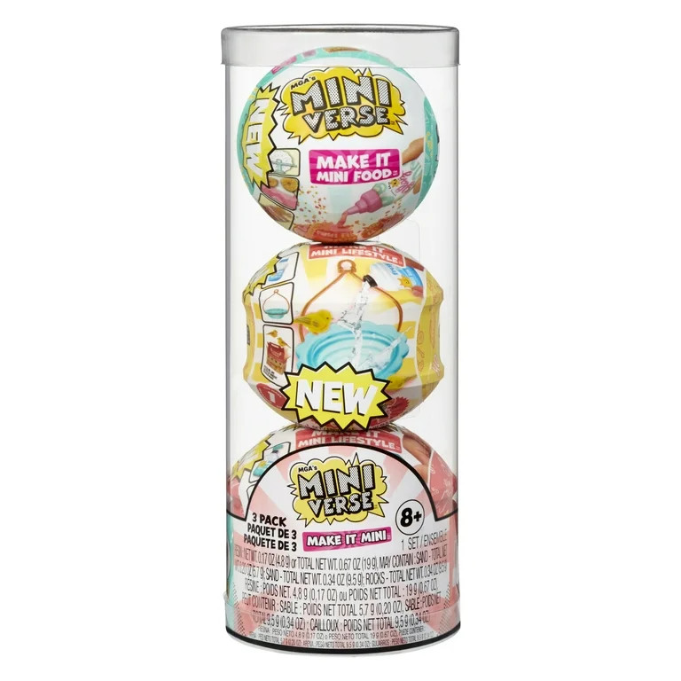 MGA's Miniverse Make It Mini 3 Pack Lifestyle, Home, Cafe, Resin, Food, Plants, Aquarium, Ages 8+... | Walmart (US)