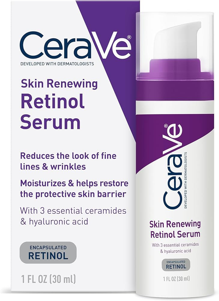 CeraVe Anti Aging Retinol Serum For Face, Encapsulated Retinol With Hyaluronic Acid, Niacinamide ... | Amazon (US)