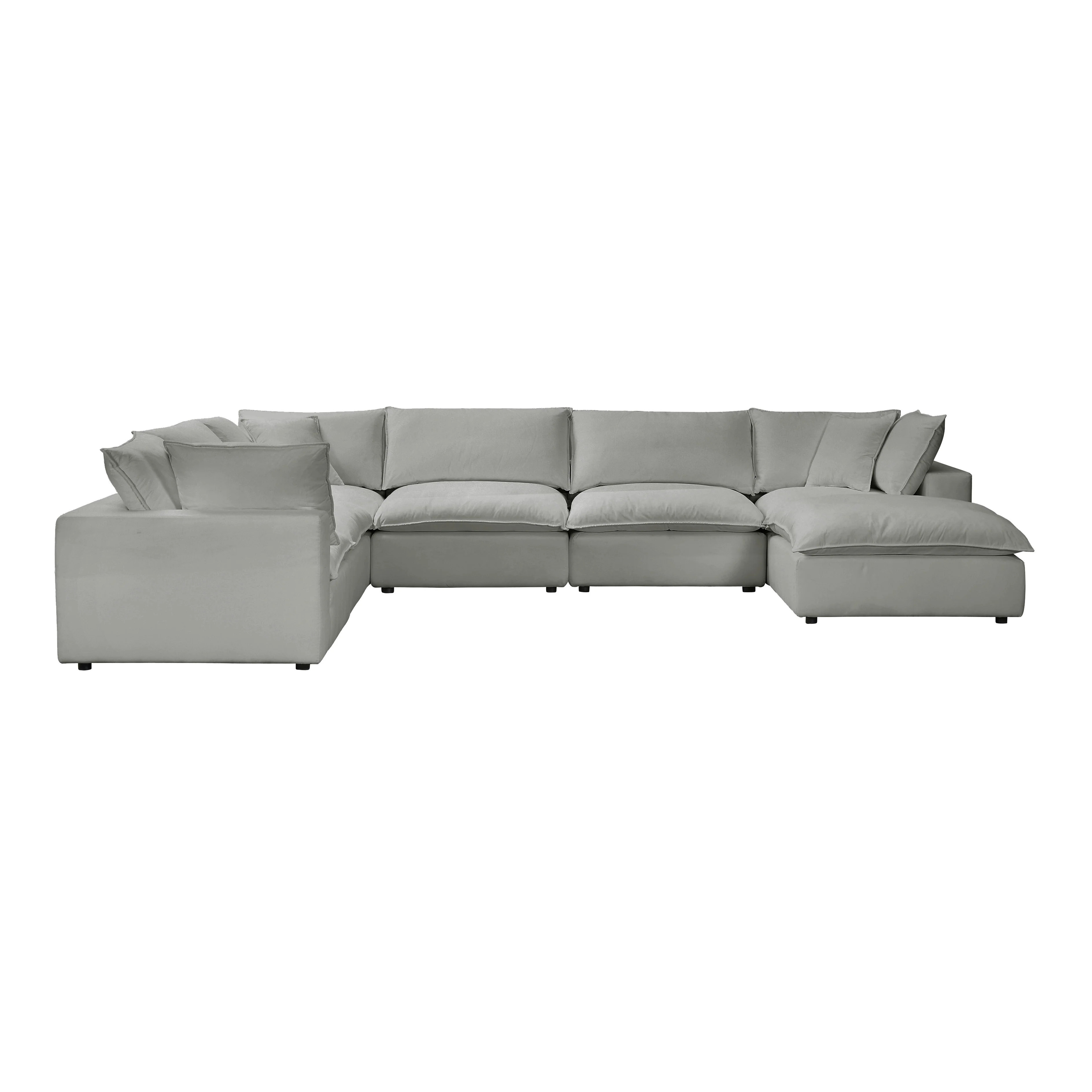 Cali 7-Piece Performance Fabric Modular Large Chaise Sectional | TOV Furniture