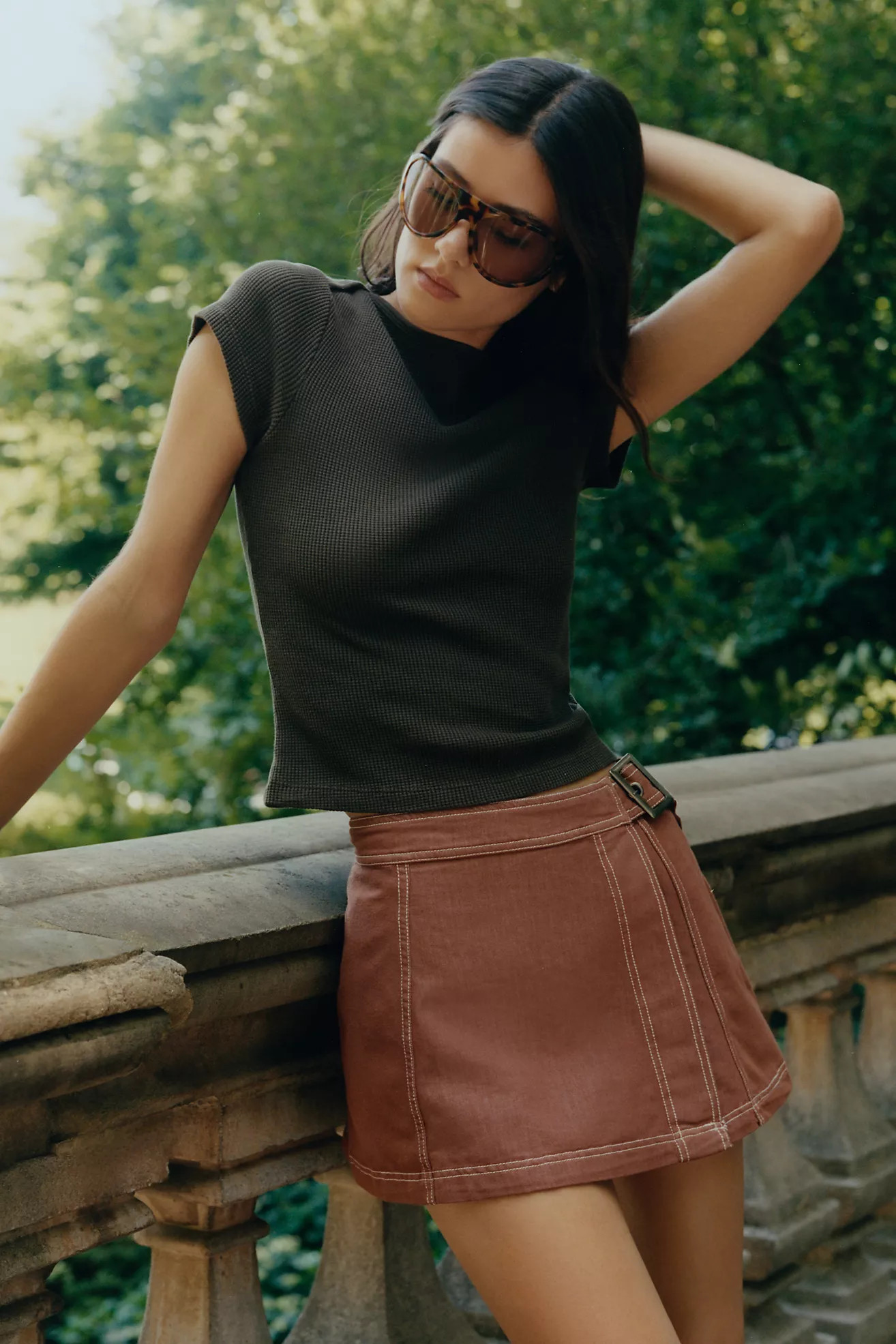 Pilcro Belted Wrap Skort | Anthropologie (US)