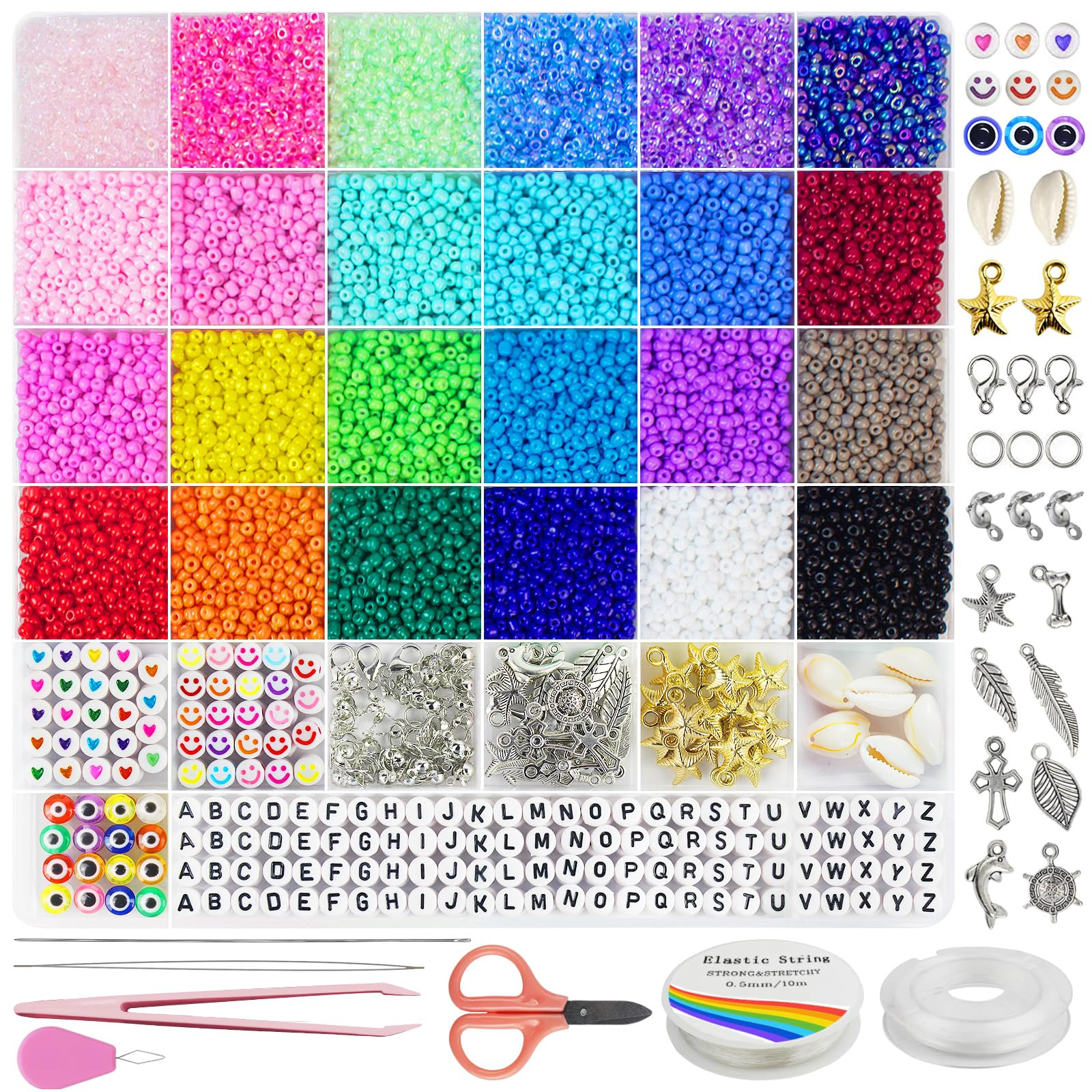3mm Perlen Für Armbänder,Armbänder Selber Machen Mit Glasperlen, Perlen Set Zum Auffädeln,Per... | Amazon (DE)