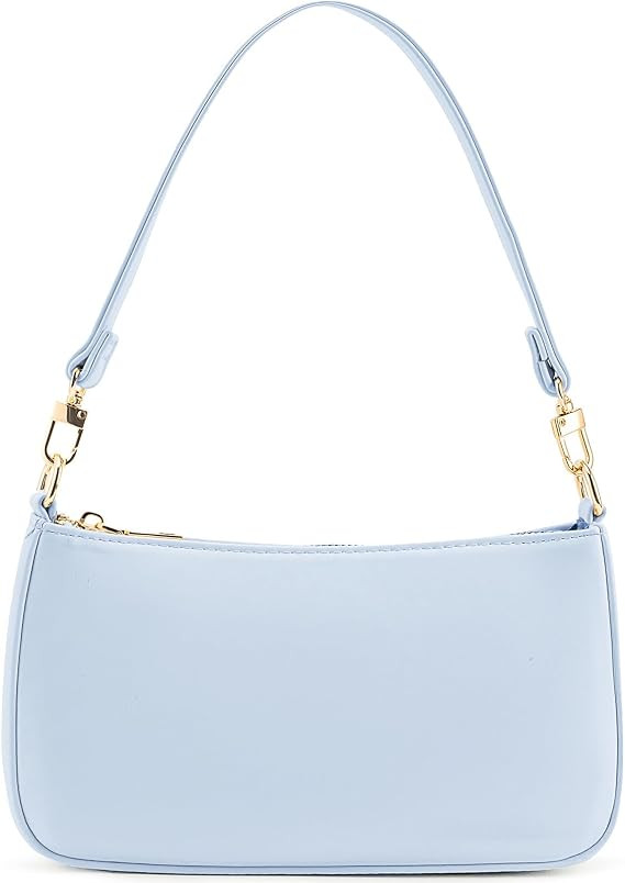 Shoulder Bag for Women Retro Vegan Leather Classic Clutch Tote HandBags Purses with Zipper Closur... | Amazon (US)