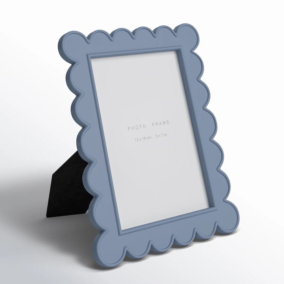 Decorative Resin Photo Frame with Scalloped Edges and Glass Front, Classic Rectangular Design, Bu... | Wayfair North America