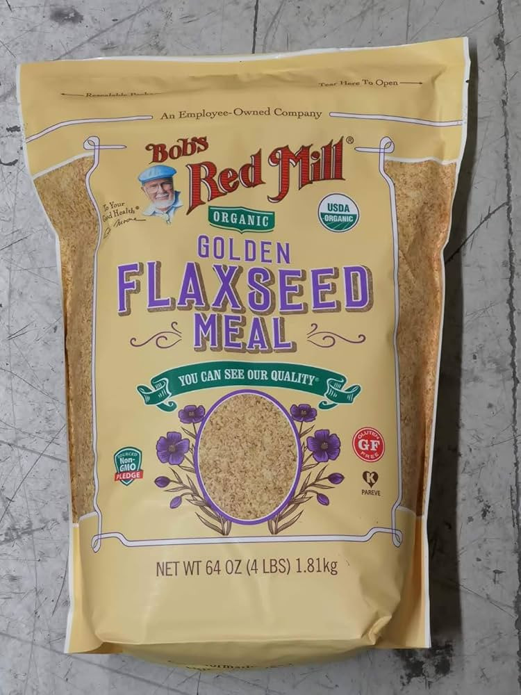 64oz Organic Whole Ground Golden Flaxseed Meal Bob's Red Mill (4 Pounds Total) | Amazon (US)