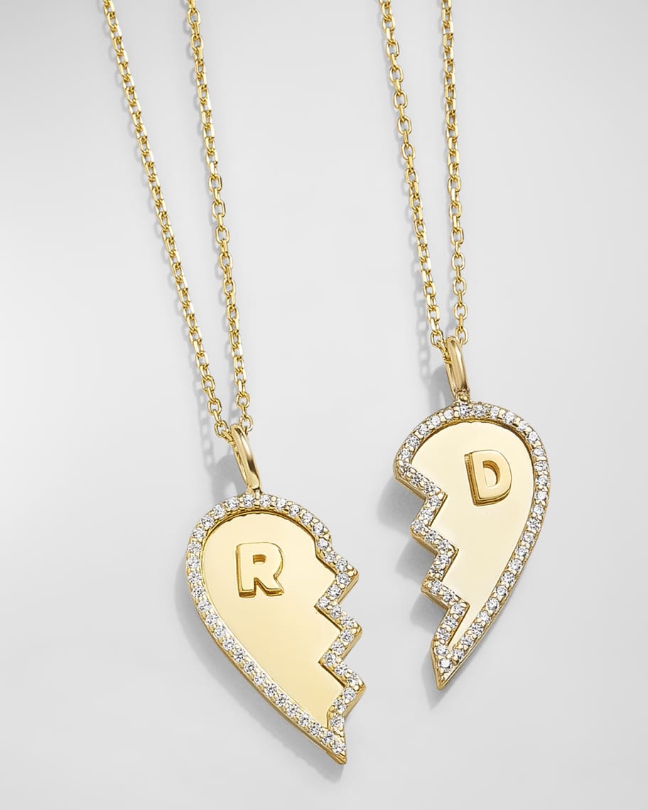 18K Gold-Plated Heart Best Friend Necklaces, Set of 2 | Neiman Marcus