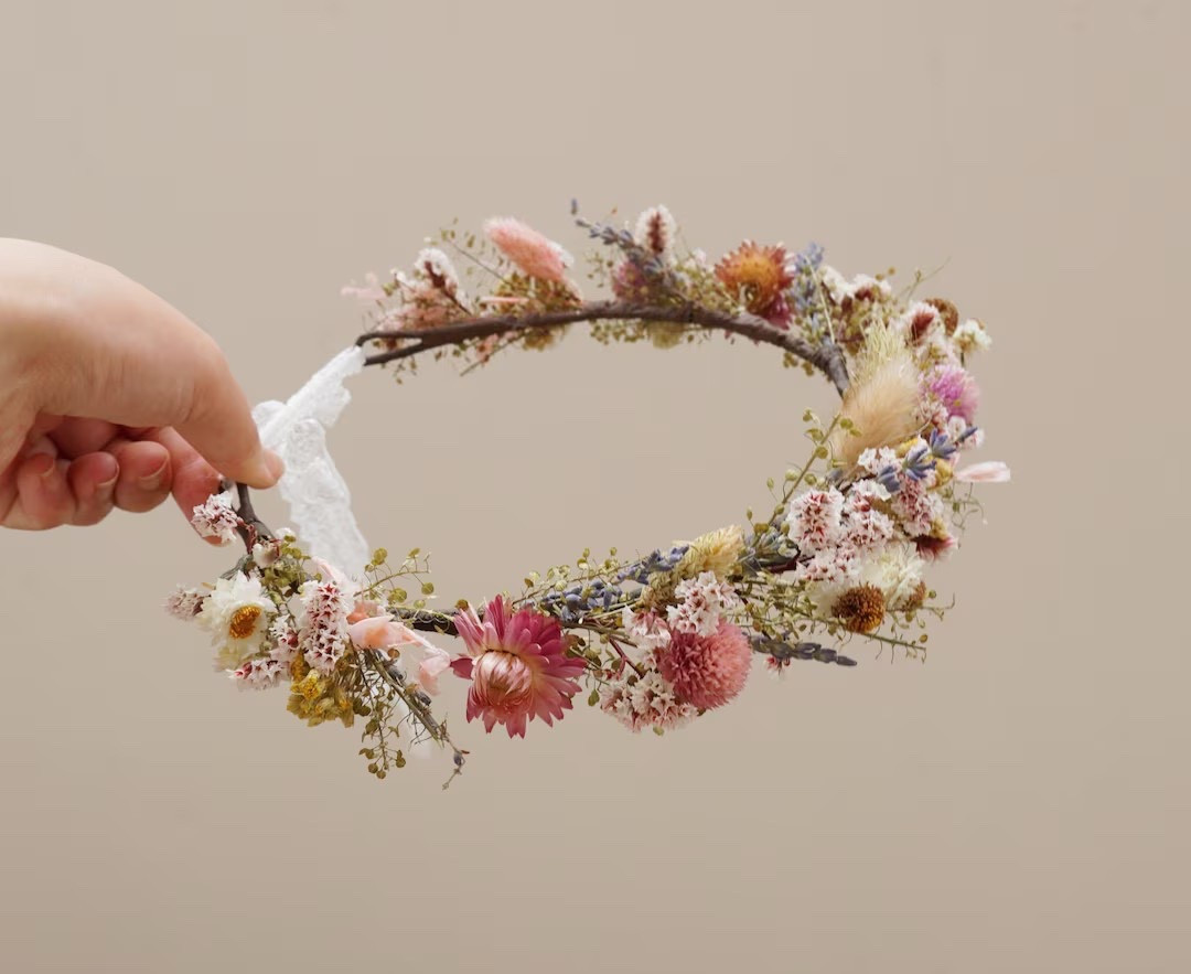 Whimsical and beautifully handcrafted, this spring dried flower crown adds a soft bohemian touch to weddings, celebrations, and special moments. Made with natural preserved blooms like daisies and bunny tails, each crown is designed to last for years while offering a lightweight, fairy-inspired look. Ships from Virginia, making it a thoughtful and eco-friendly choice for brides, flower girls, or meaningful gifts.

#LTKWedding #FlowerCrown #BohoWedding #DriedFlowers #WeddingInspo #FlowerGirlStyle #BohemianDecor #LTKHome #SpringWedding #HandmadeStyle #VirginiaMade #GiftIdeas #RomanticStyle #LTKFinds #WhimsicalDecor 

#LTKHome #LTKWedding #LTKSeasonal