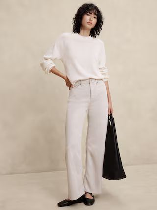 Ultra High-Rise Wide-Leg Vegan Suede Pant | Banana Republic Factory