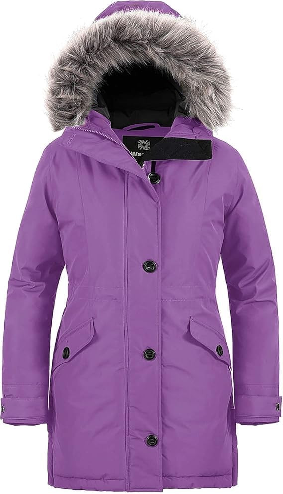 wantdo Women's Hooded Winter Parka Waterproof Warm Long Puffer Jacket | Amazon (US)