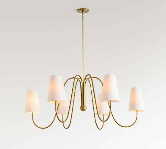 Palmer Metal Round Chandelier (36"-49") | Pottery Barn (US)