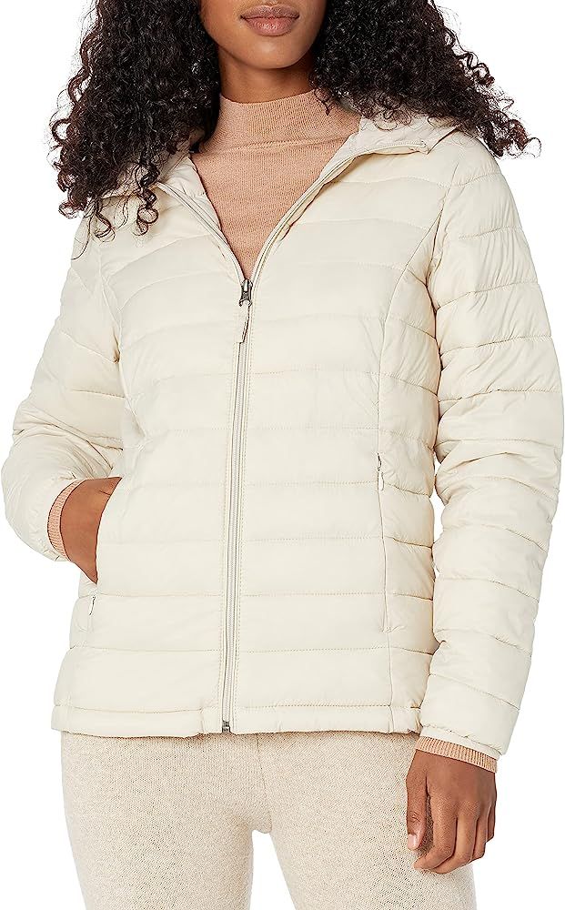 Amazon Essentials Women's Lightweight Long-Sleeve Full-Zip Water-Resistant Packable Hooded Puffer... | Amazon (US)