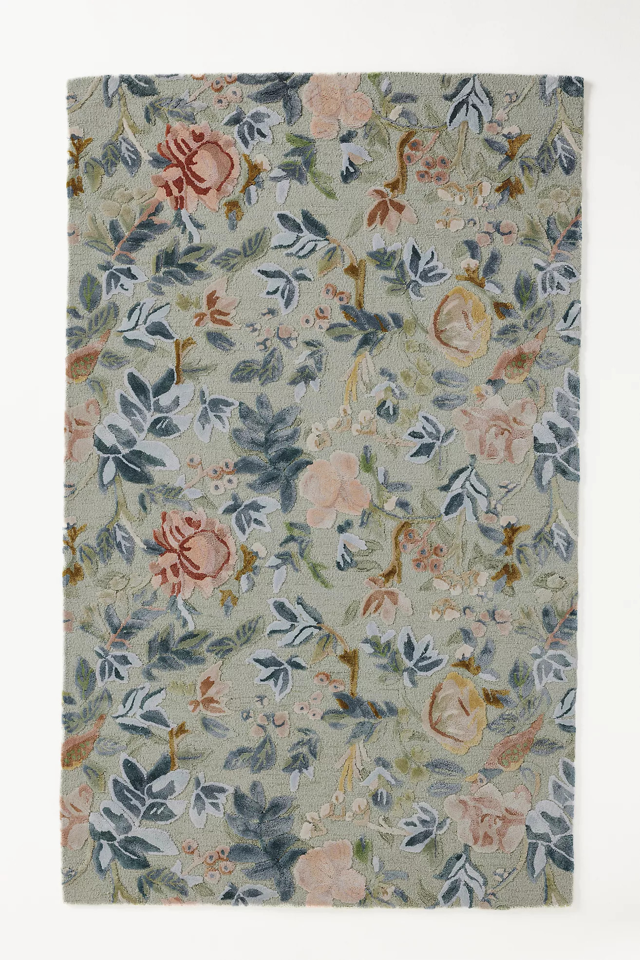 Seren Hand Tufted Wool Blend Painterly Floral Rug | Anthropologie (US)