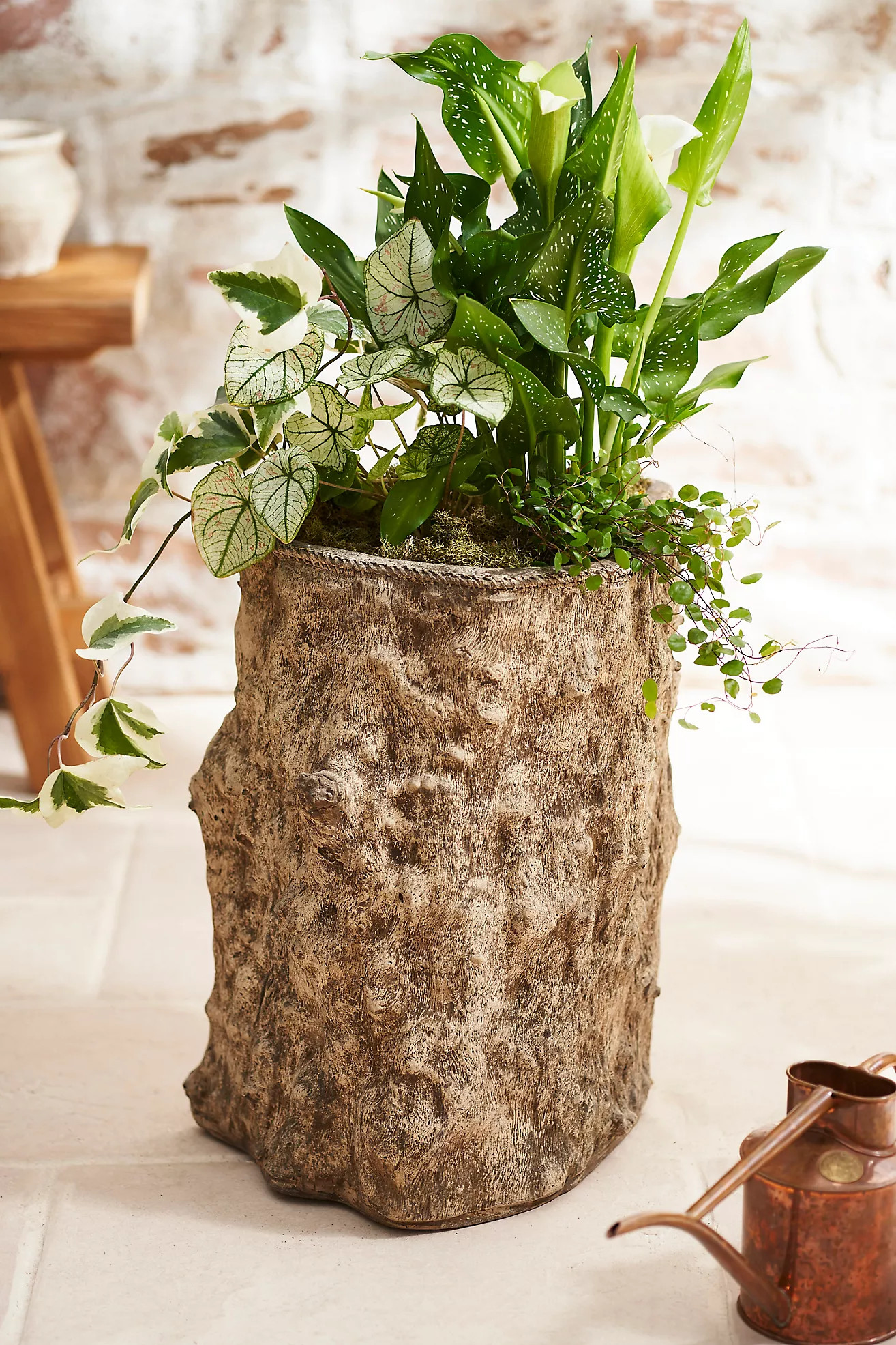 Dion Cast Stone Planter | Anthropologie (US)