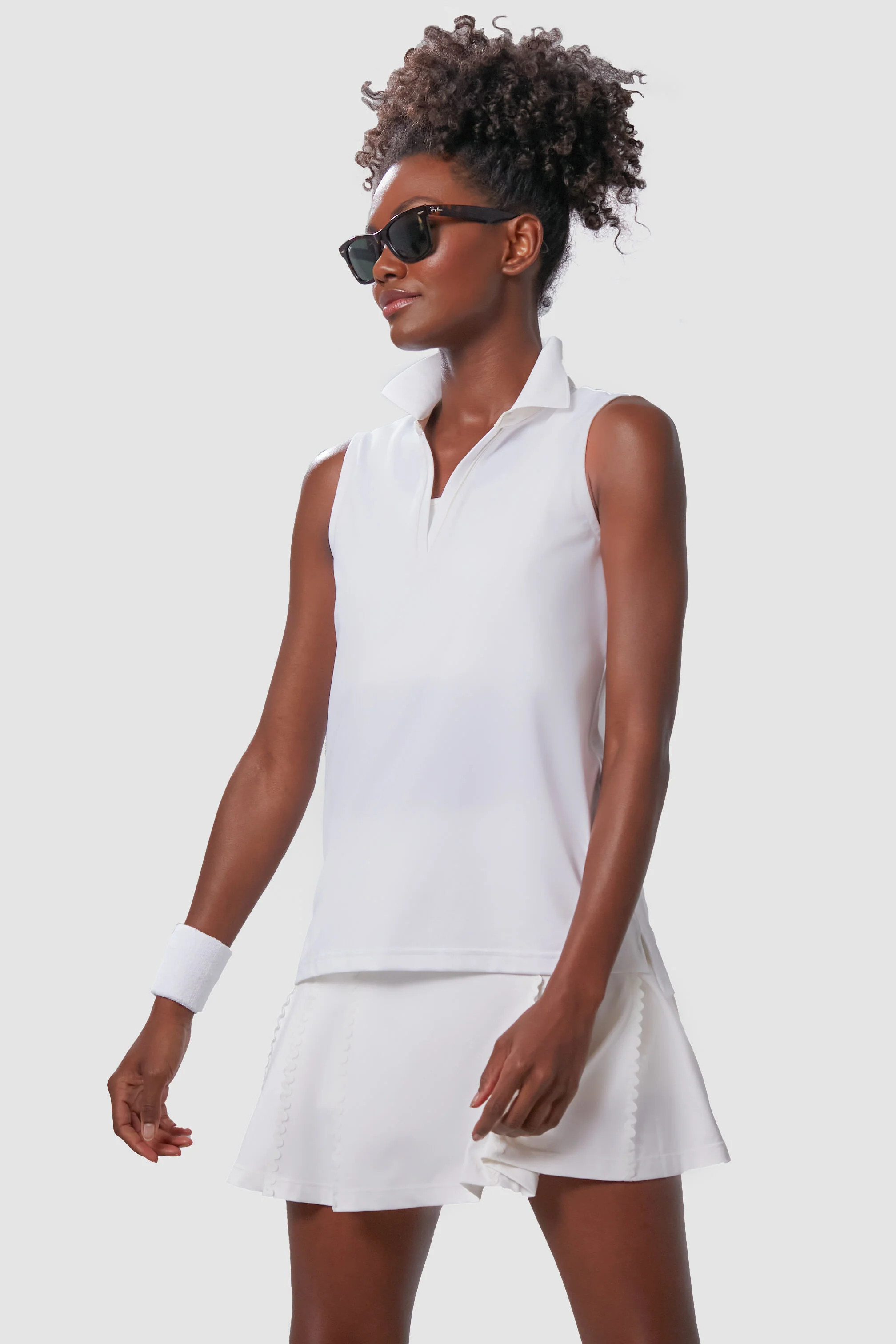 White Sleeveless Polo | Tuckernuck (US)