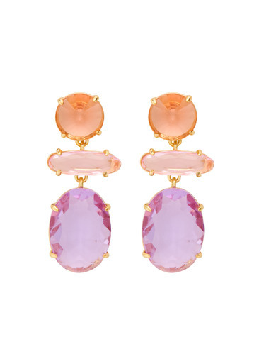Crystal-embellished 22kt gold-plated drop earrings | Harvey Nichols