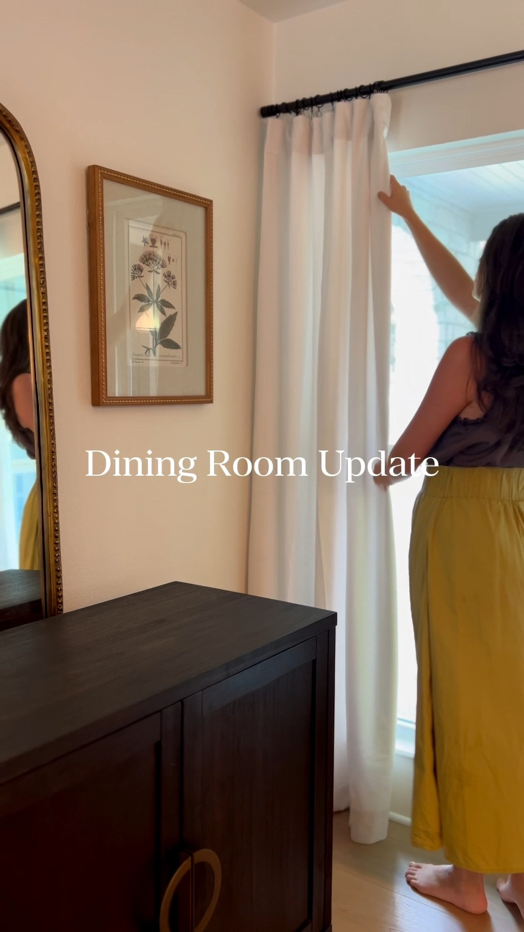 Home update 🤍 Slowly but surely turning this home into our own and decided to add a little warmth and texture to our dining room with these gorgeous velvet @halfpricedrapes . They elevated the space just the way I wanted them to and were under $200. 

#LTKFindsUnder100 #LTKStyleTip #LTKHome