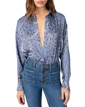 Maje Flowing Printed Shirt   | Bloomingdale's Women | Bloomingdale's (US)