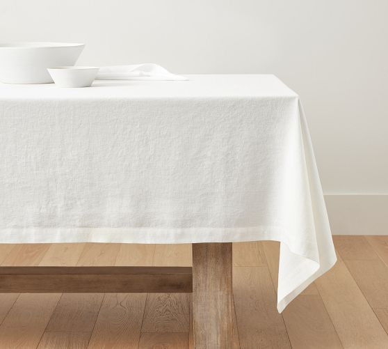 Mason Oversized Linen Tablecloth | Pottery Barn (US)