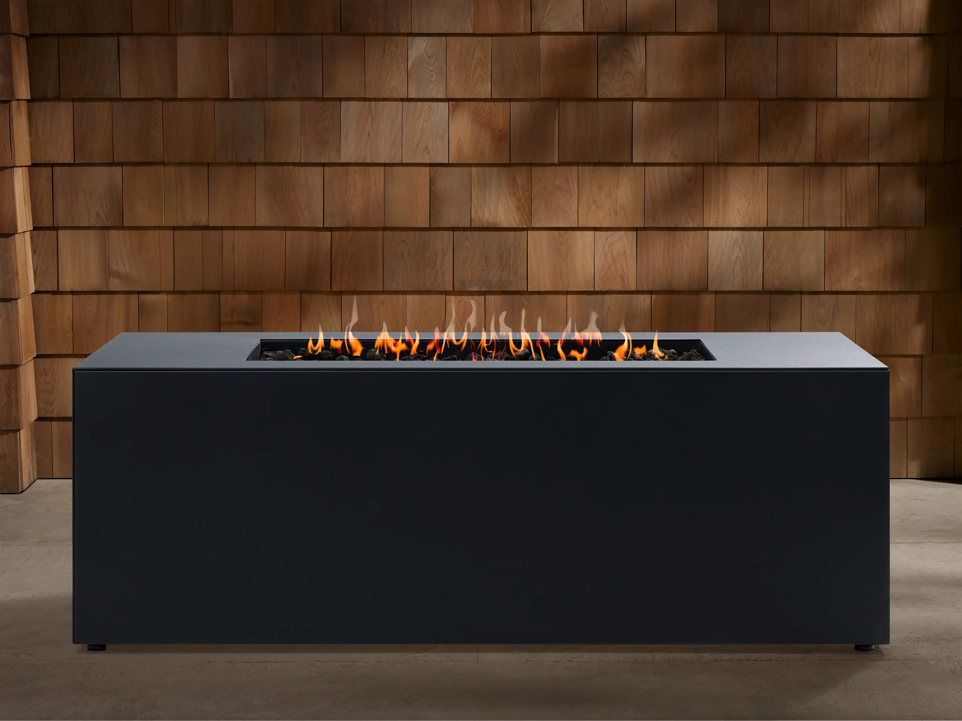 Coden Rectangular Natural Gas Fire Pit | Arhaus