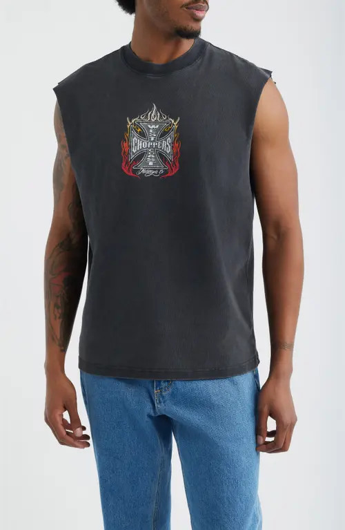 ID Supply Co West Coast Choppers Tank in Washed Black at Nordstrom, Size Large | Nordstrom