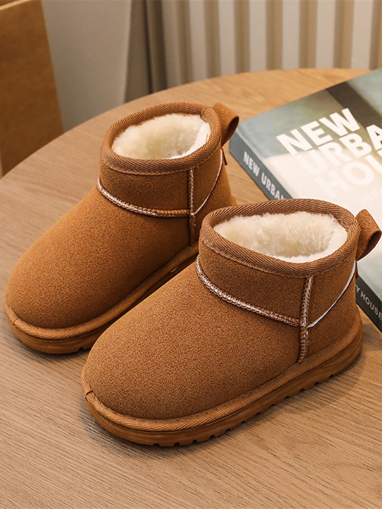 1pair Children Snow Boots, Plush Lining, Anti-Slip, Suitable For Winter, Flat, Fashion Ankle Boot... | SHEIN