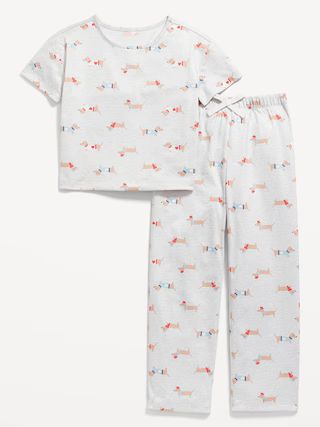 Printed Jersey-Knit Pajama Set for Girls | Old Navy (US)