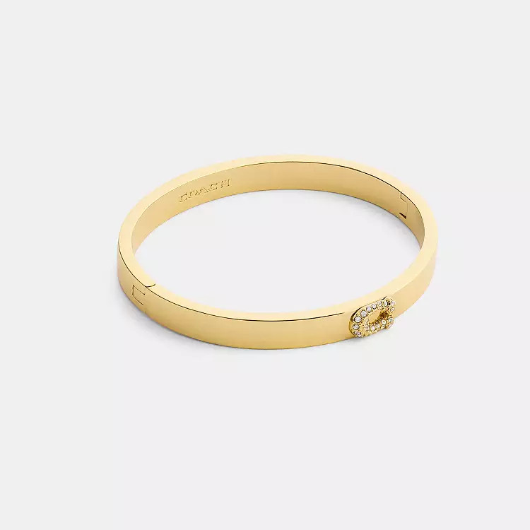 Pav\u00e9 C Hinged Bangle | Jewelry | Coach | COACH\u00ae | Coach (US)