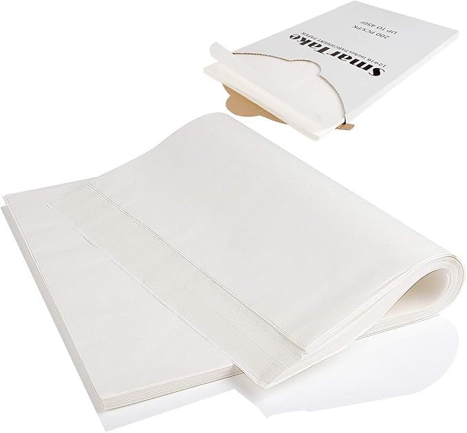 SMARTAKE 200 Pcs Parchment Paper Baking Sheets, 12×16 Inches Non-Stick Precut Baking Parchment, ... | Amazon (US)