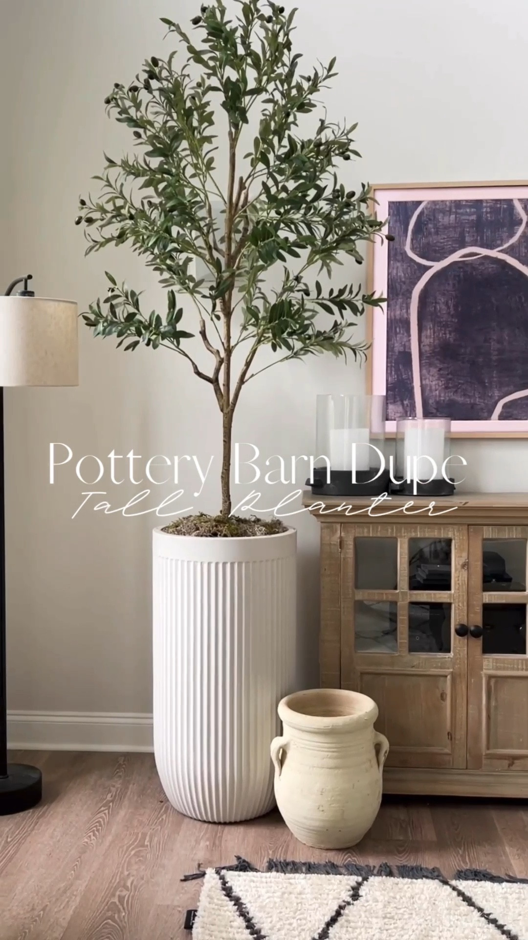 Fluted planter, tall planter, pottery barn dupe, olive tree, living room, home decor, neutral decor, At Home, amazon

#LTKstyletip #LTKsalealert #LTKhome