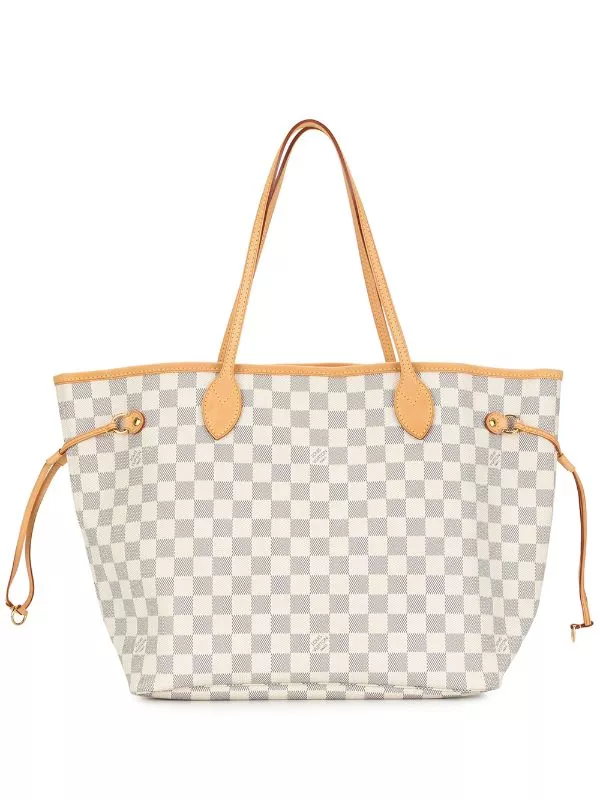Mila Kate Womens White Checkered Tote Shoulder Bag Purse with Inner Pouch, Handbags, Women's, Size: mm, Beige