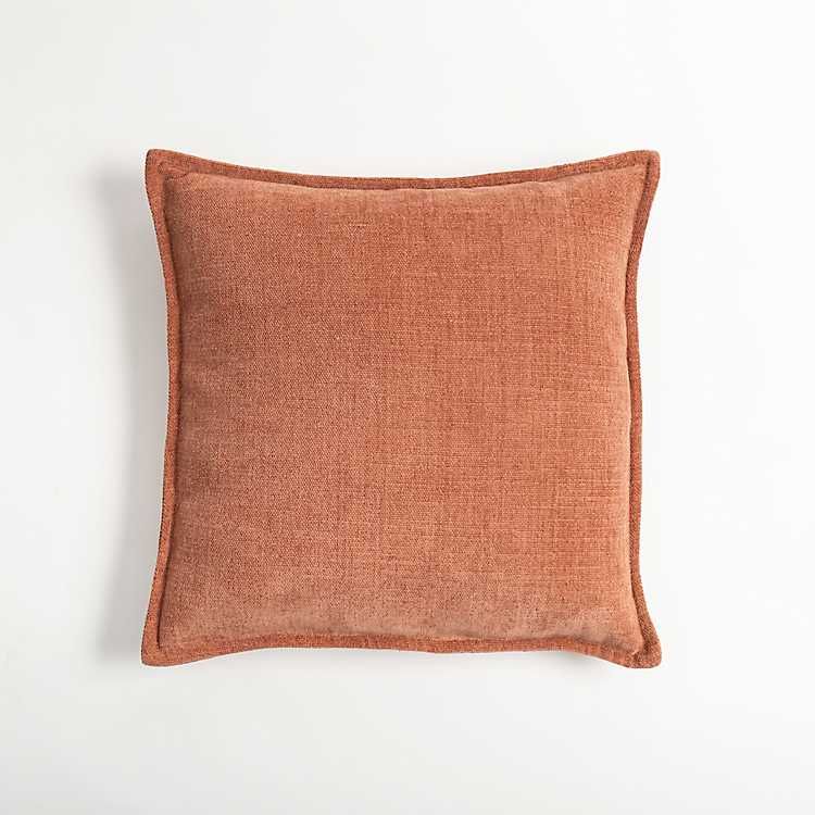 Terracotta Chenille Throw Pillow | Kirkland's Home